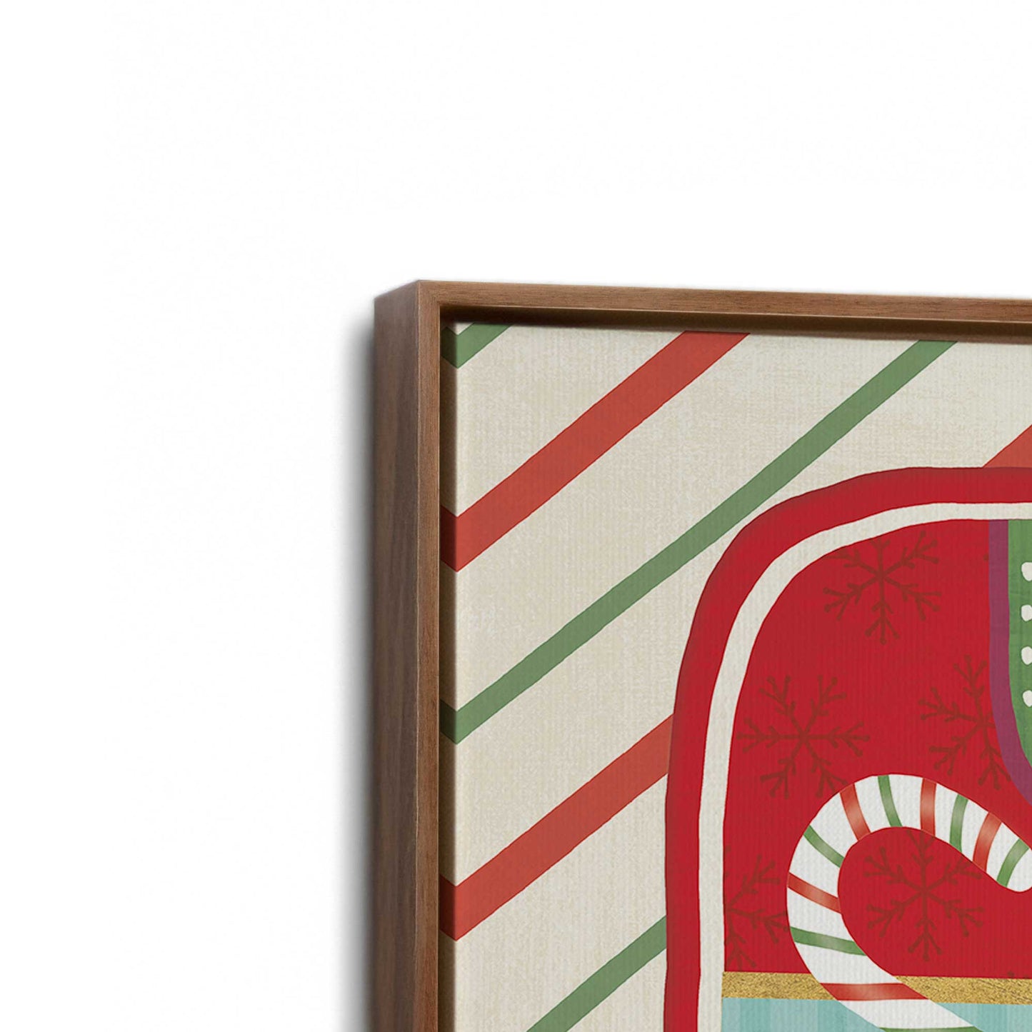 [Color:Walnut], Picture of art in a Walnut frame at an angle