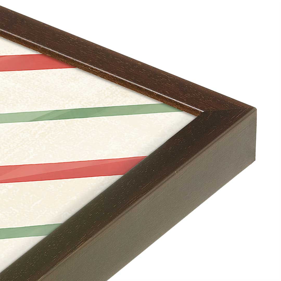 [Color:Brown], Picture of art in a Brown frame at an angle