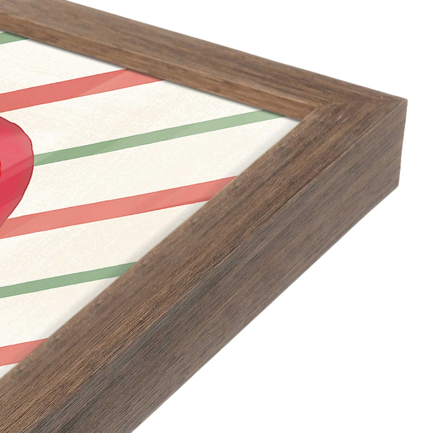 [Color:Walnut], Picture of art in a Walnut frame at an angle