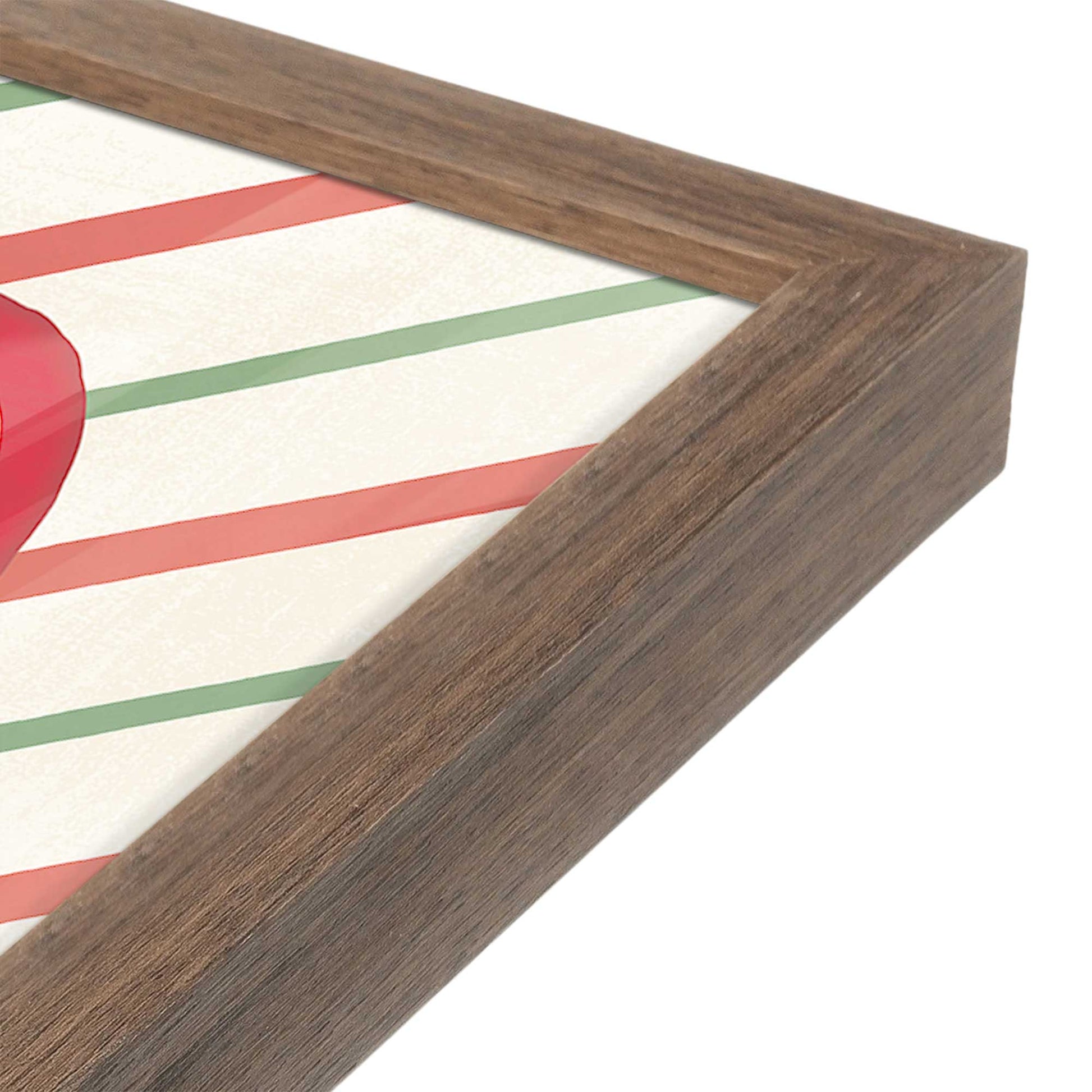 [Color:Walnut], Picture of art in a Walnut frame at an angle