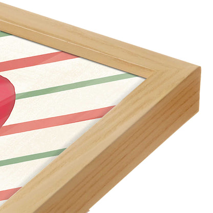 [Color:American Maple], Picture of art in a American Maple frame at an angle