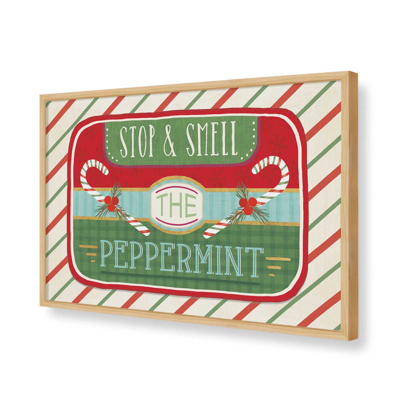 [Color:American Maple], Picture of art in a American Maple frame of the corner