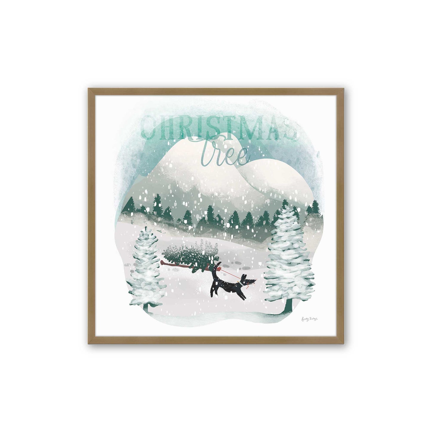 [Color:Brushed Gold], Picture of art in a Brushed Gold frame