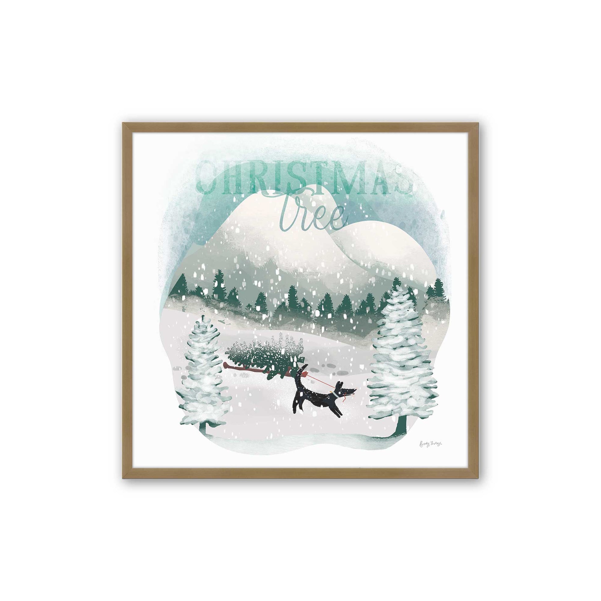 [Color:Brushed Gold], Picture of art in a Brushed Gold frame