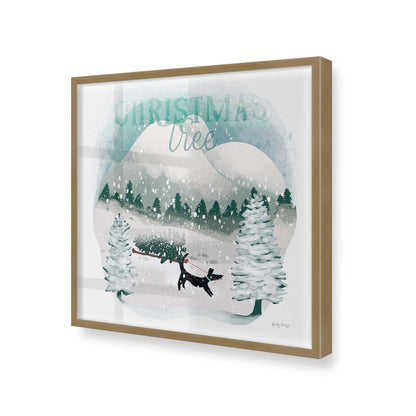 [Color:Brushed Gold], Picture of art in a Brushed Gold frame at an angle