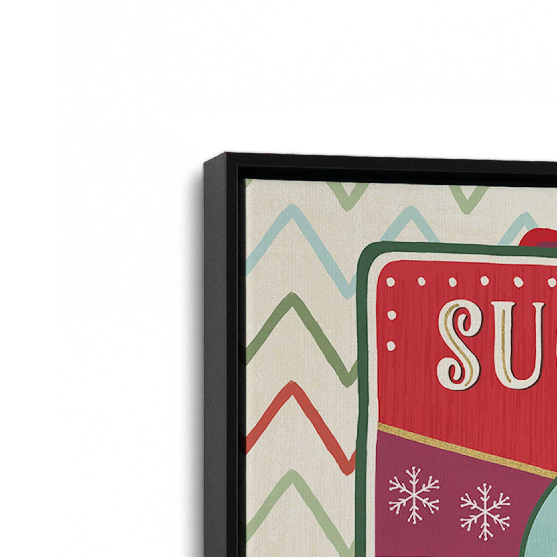 [Color:Satin Black], Picture of art in a Satin Black frame at an angle