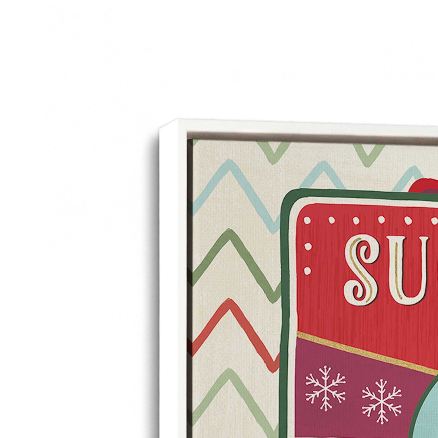 [Color:Opaque White], Picture of art in a White frame at an angle