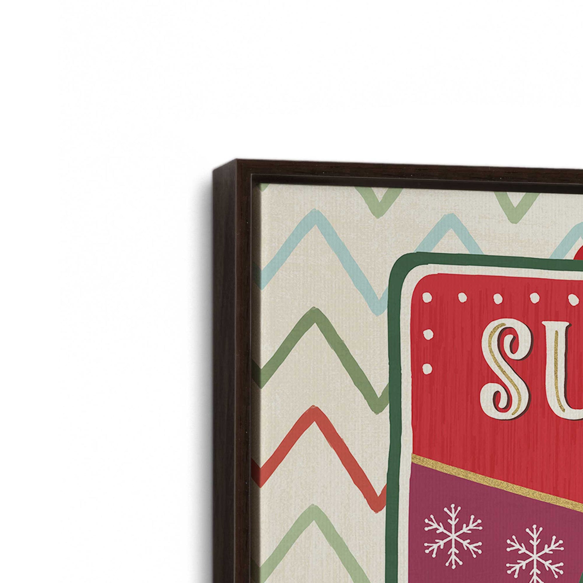 [Color:Espresso], Picture of art in a Espresso frame at an angle