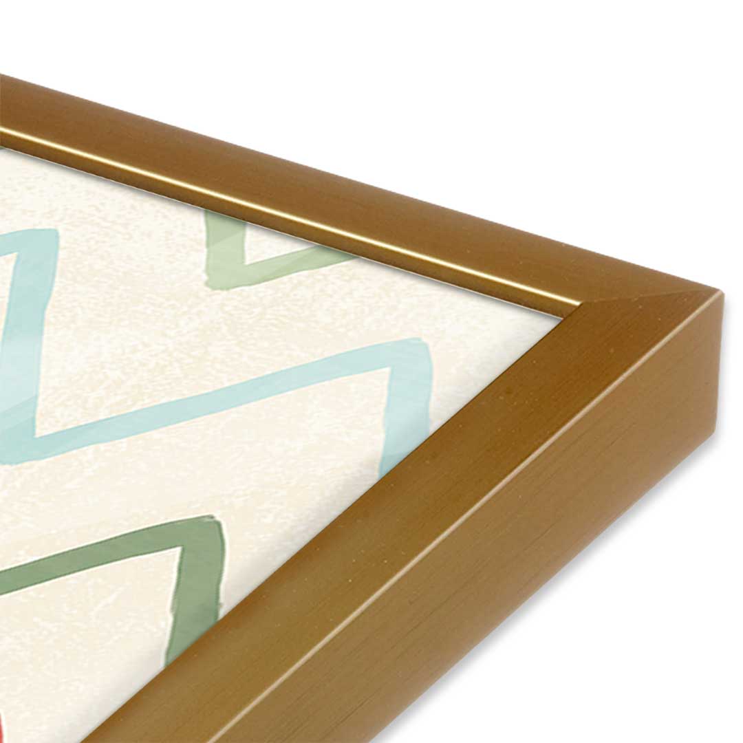 [Color:Polished Gold], Picture of art in a Polished Gold frame at an angle