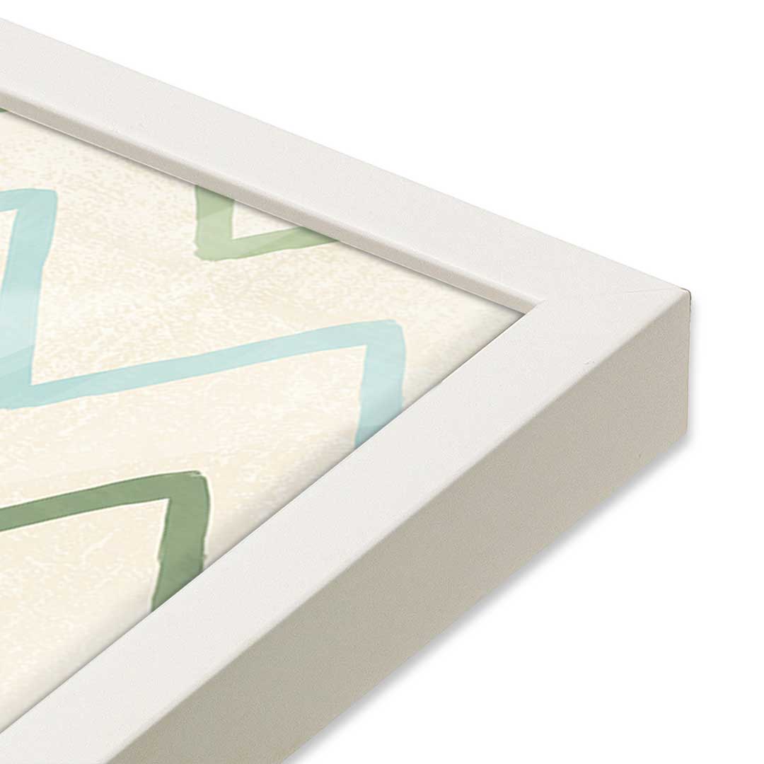 [Color:Opaque White], Picture of art in a Opaque White frame at an angle