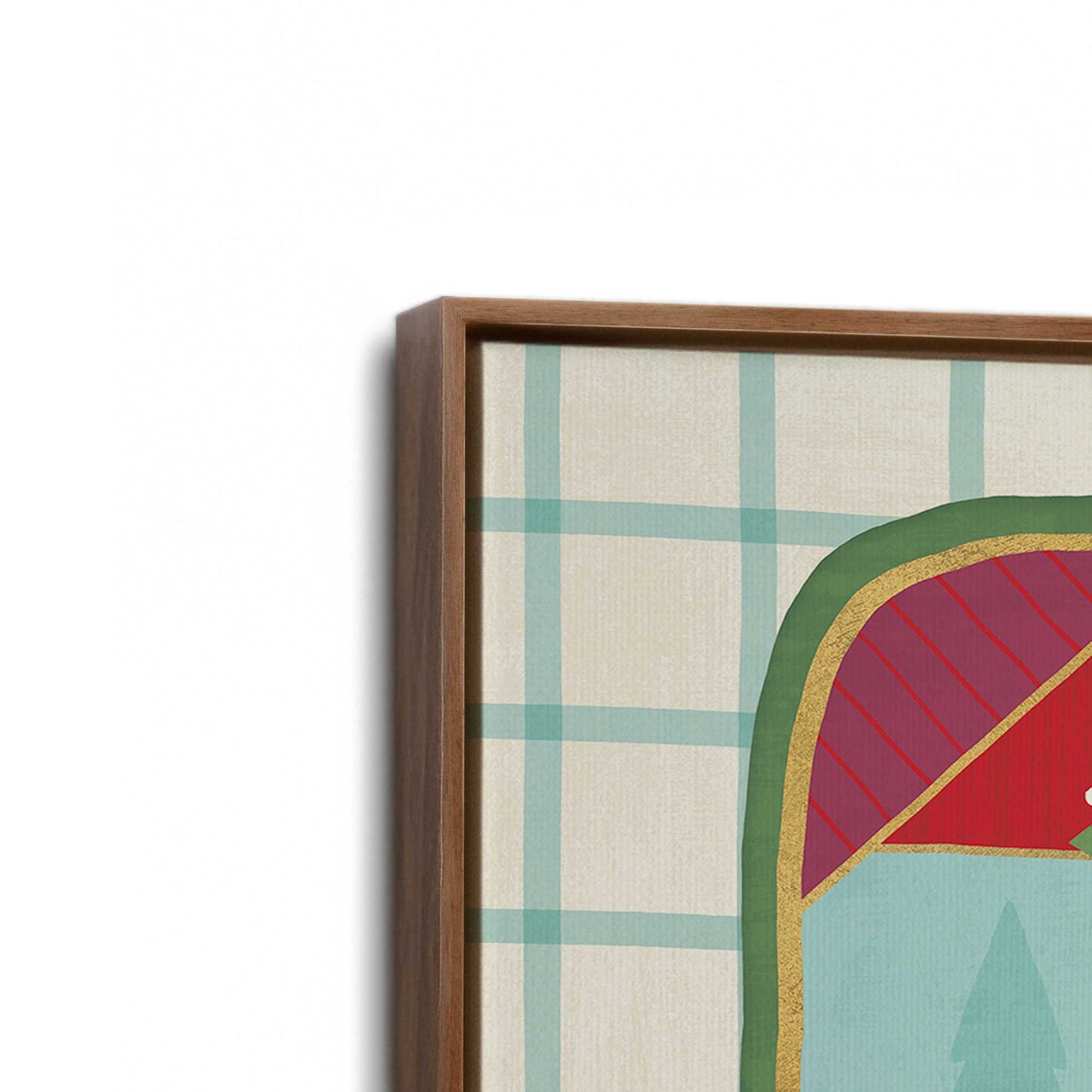 [Color:Walnut], Picture of art in a Walnut frame at an angle