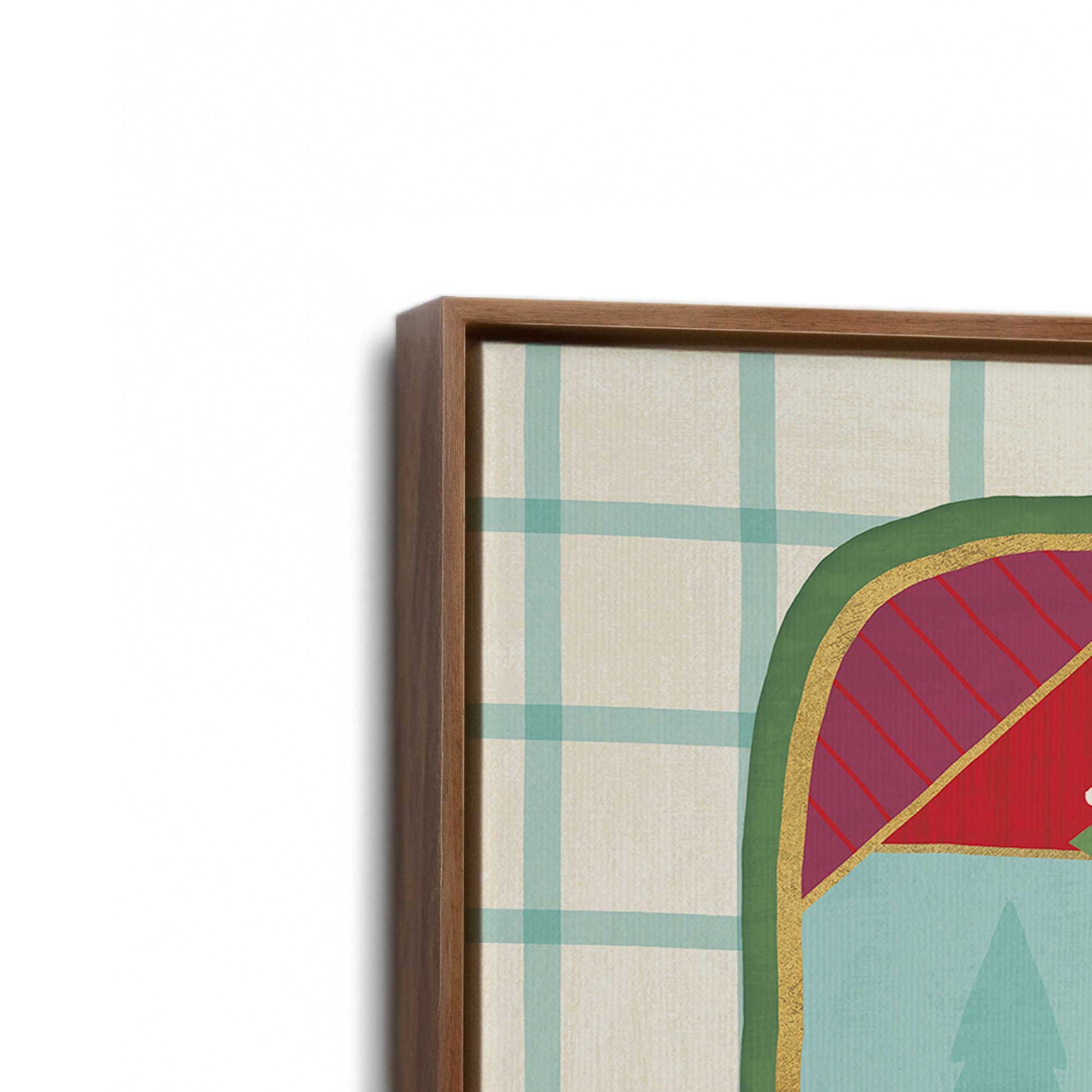 [Color:Walnut], Picture of art in a Walnut frame at an angle