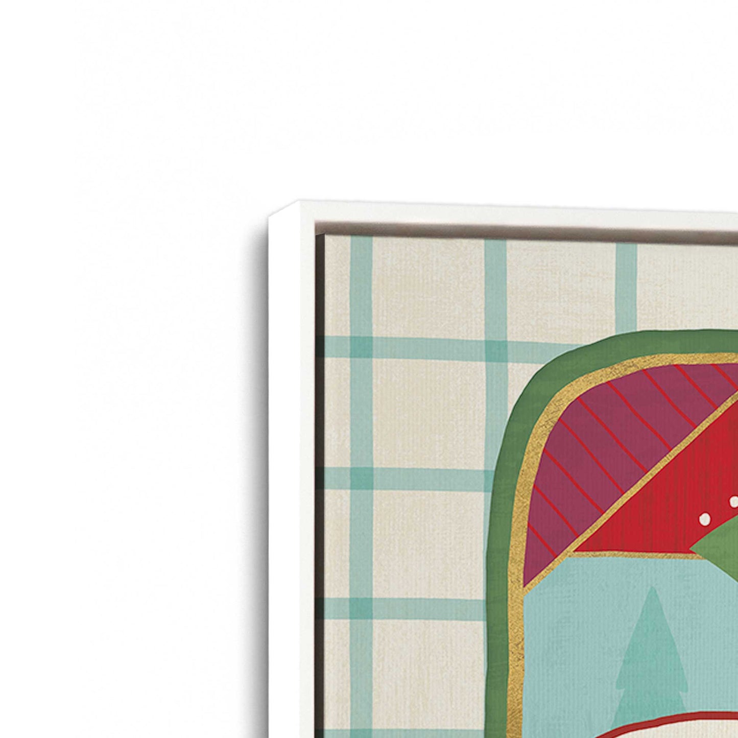 [Color:Opaque White], Picture of art in a White frame at an angle