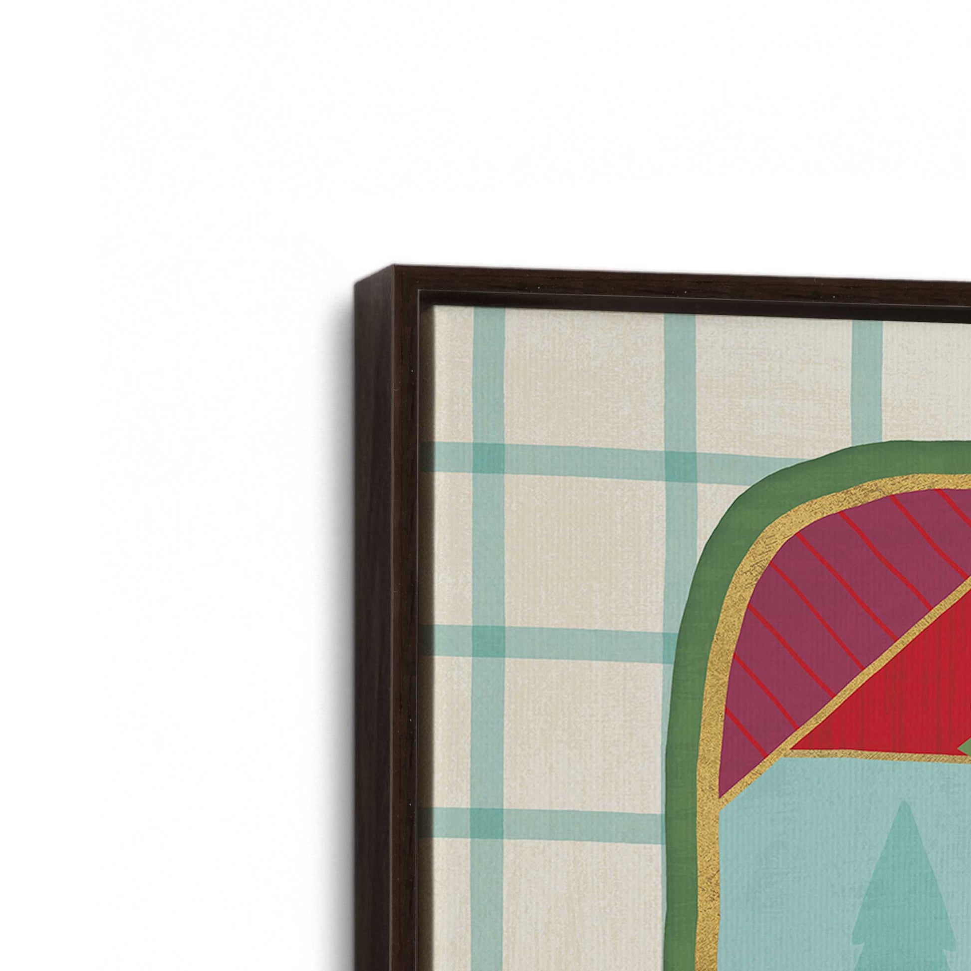 [Color:Espresso], Picture of art in a Espresso frame at an angle