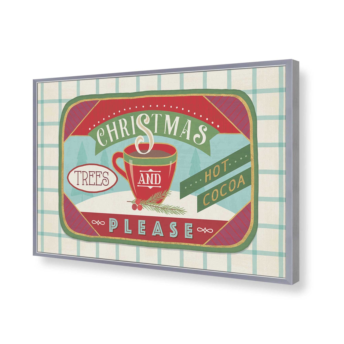 [Color:Polished Chrome], Picture of art in a Polished Chrome frame of the corner