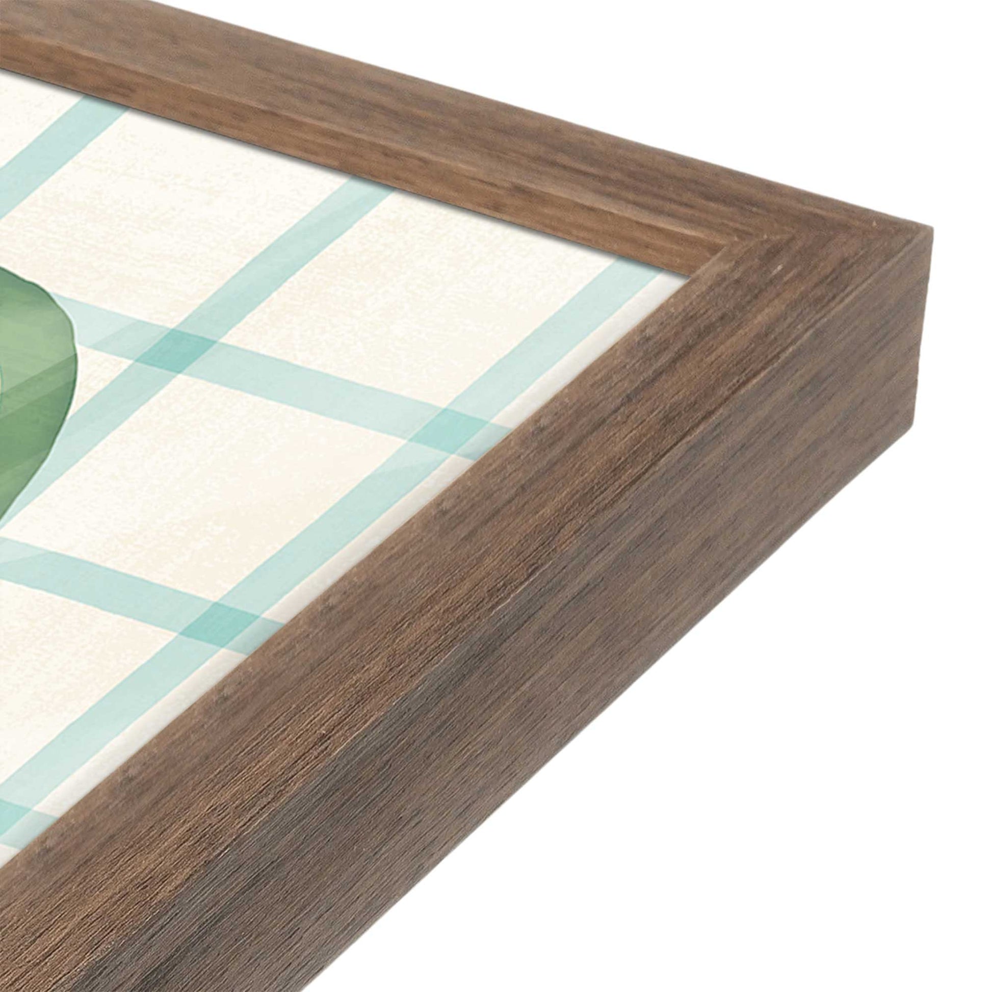 [Color:Walnut], Picture of art in a Walnut frame at an angle