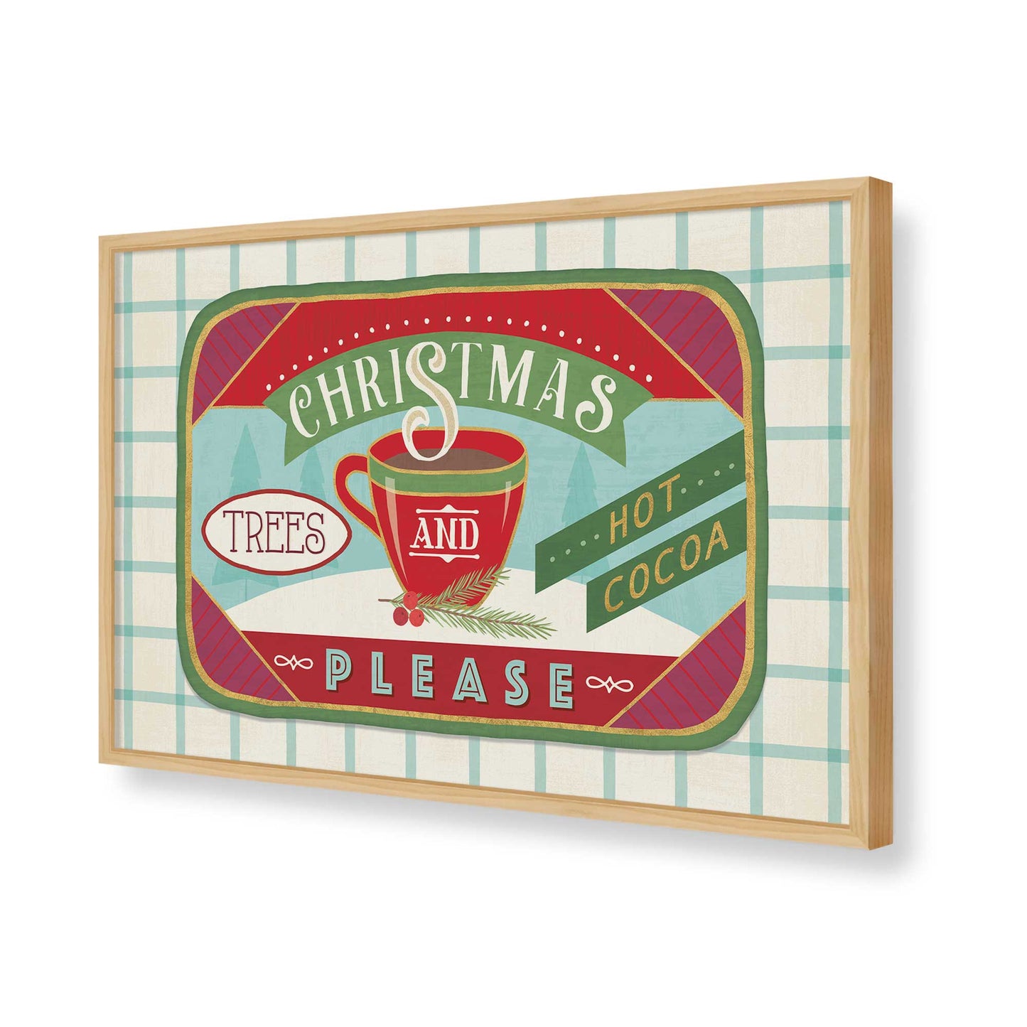 [Color:American Maple], Picture of art in a American Maple frame of the corner