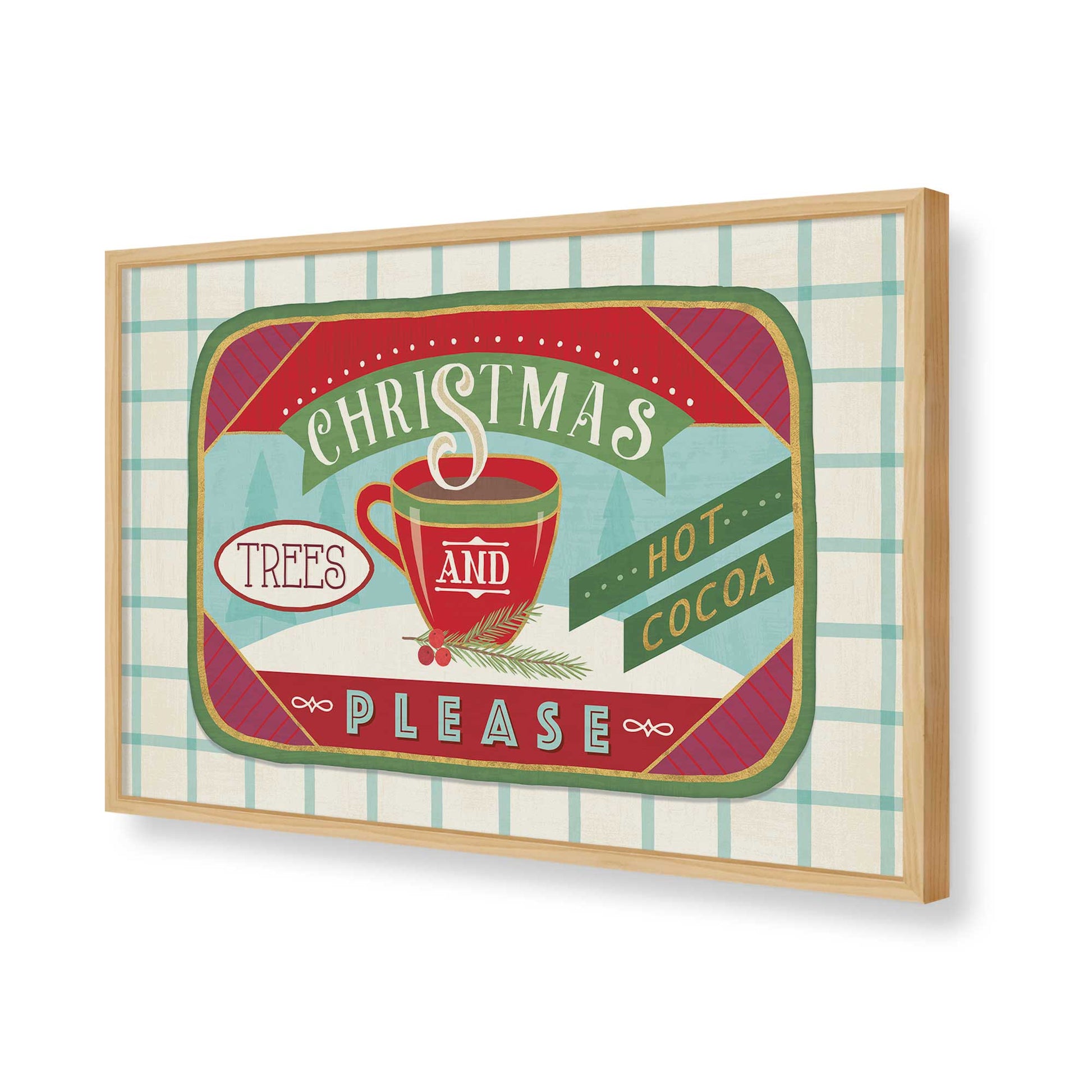 [Color:American Maple], Picture of art in a American Maple frame of the corner