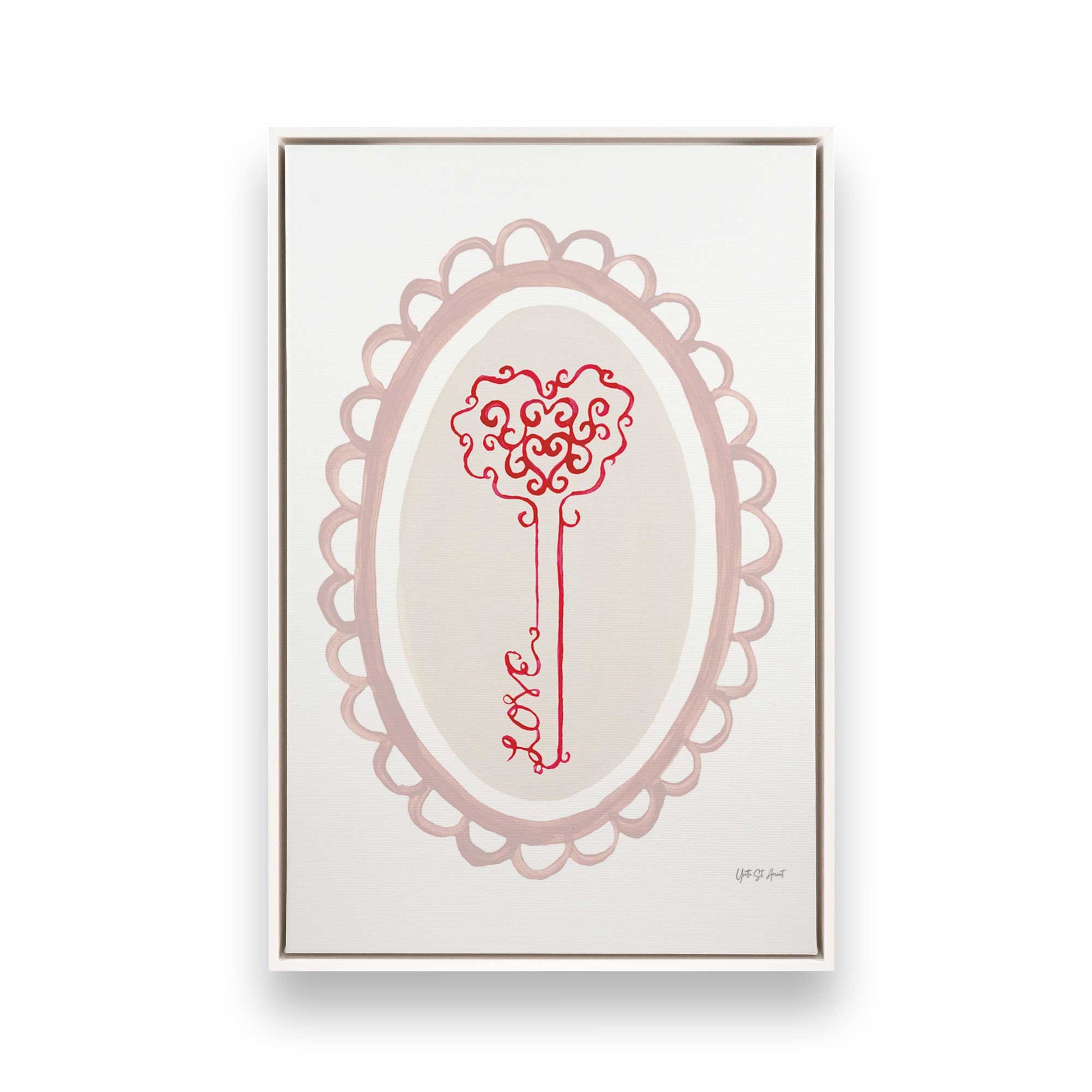 [Color:Opaque White], Picture of art in a White frame