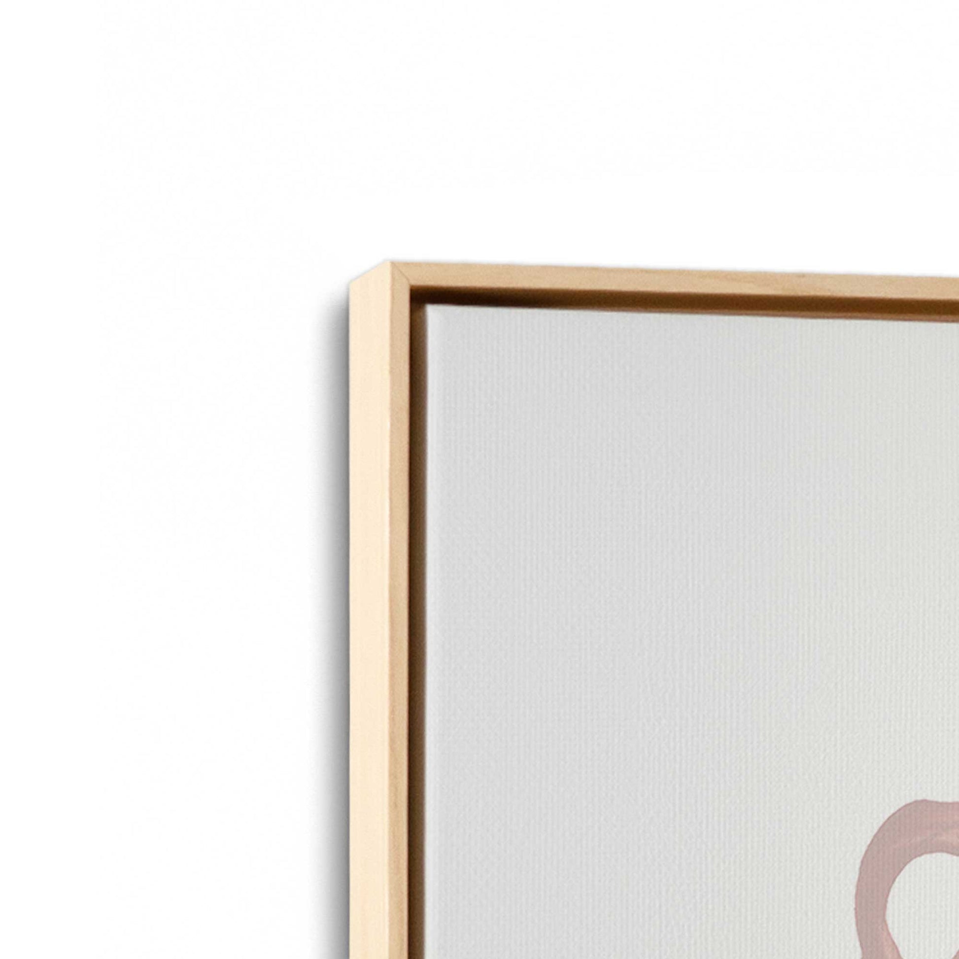 [Color:American Maple], Picture of art in a American Maple frame at an angle