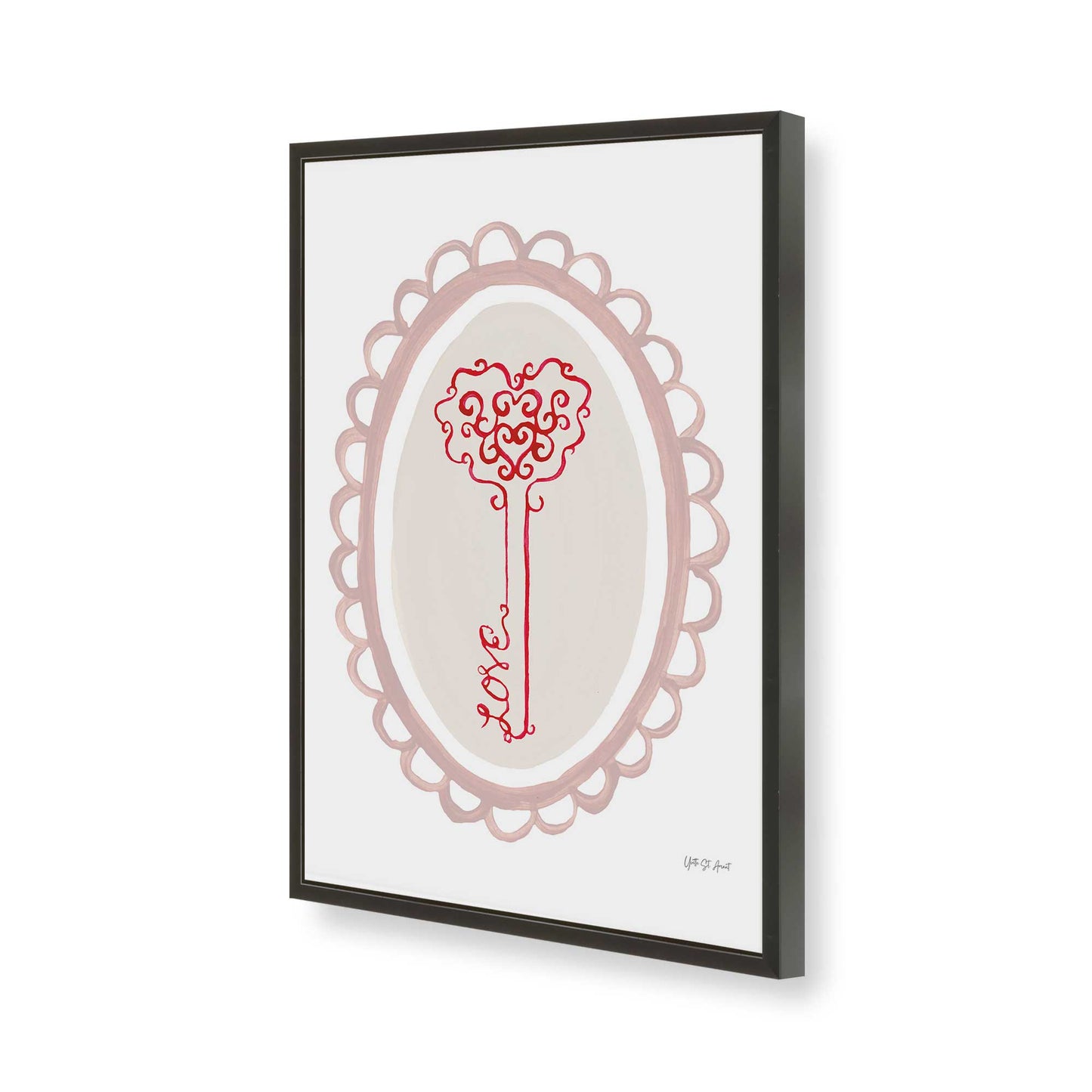 [Color:Satin Black], Picture of art in a Satin Black frame of the corner