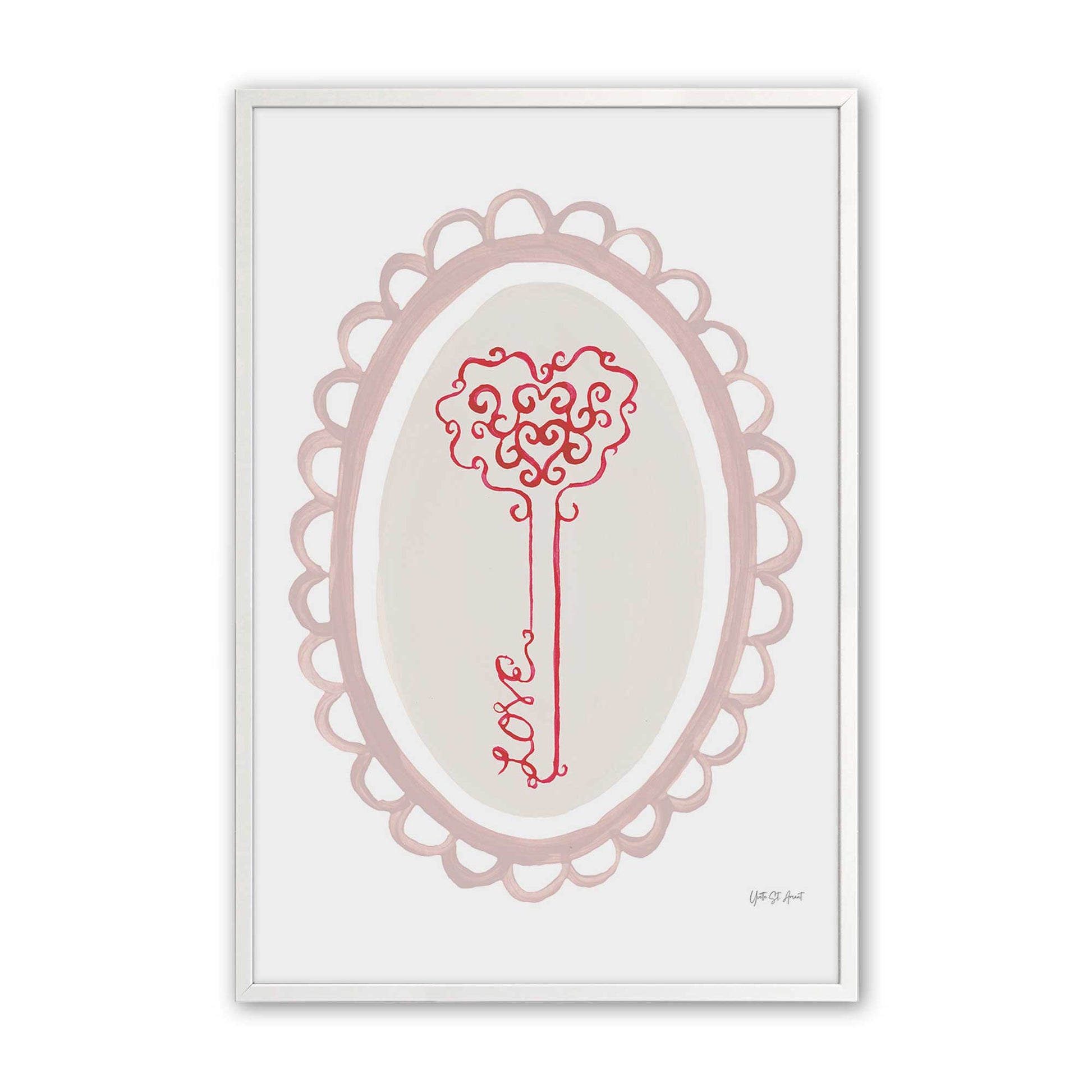 [Color:Opaque White], Picture of art in a Opaque White frame