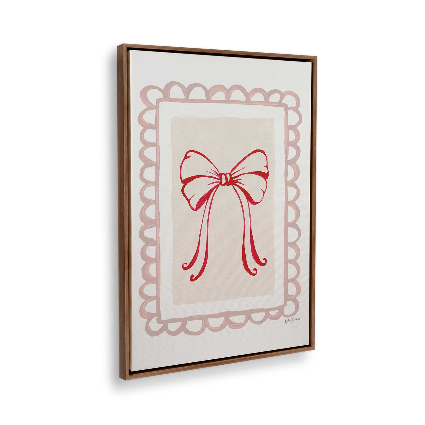 [Color:Walnut], Picture of the corner of the art