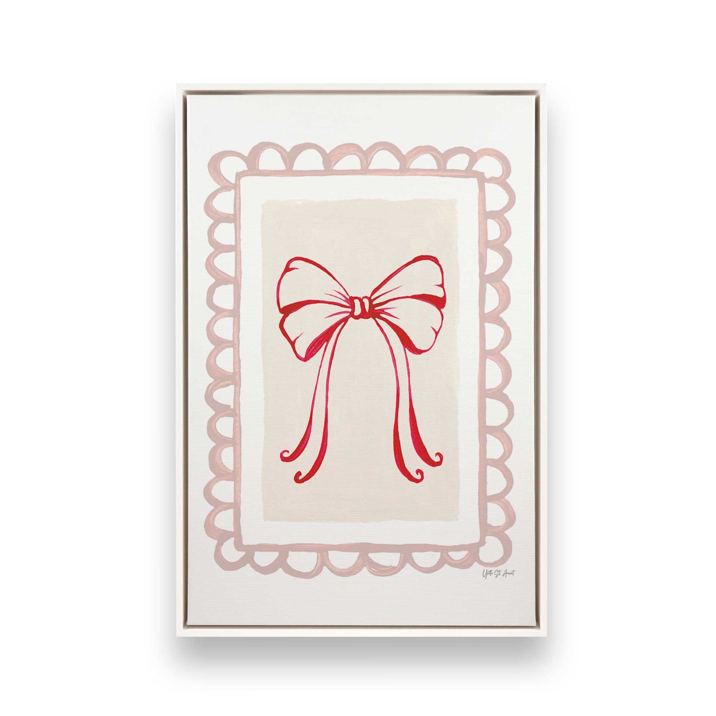 [Color:Opaque White], Picture of art in a White frame