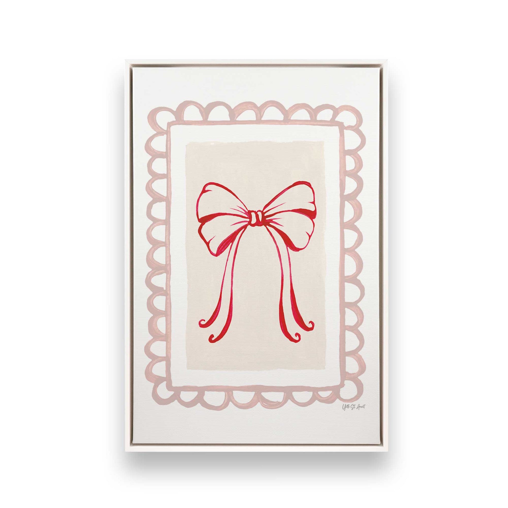 [Color:Opaque White], Picture of art in a White frame