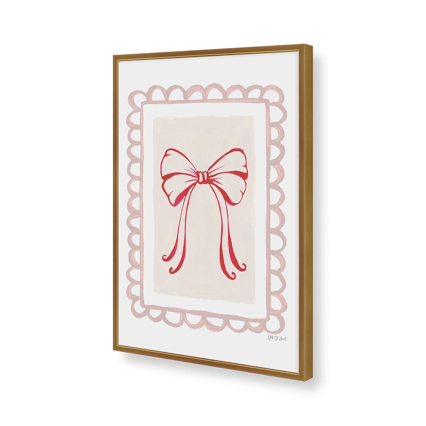 [Color:Polished Gold], Picture of art in a Polished Gold frame of the corner