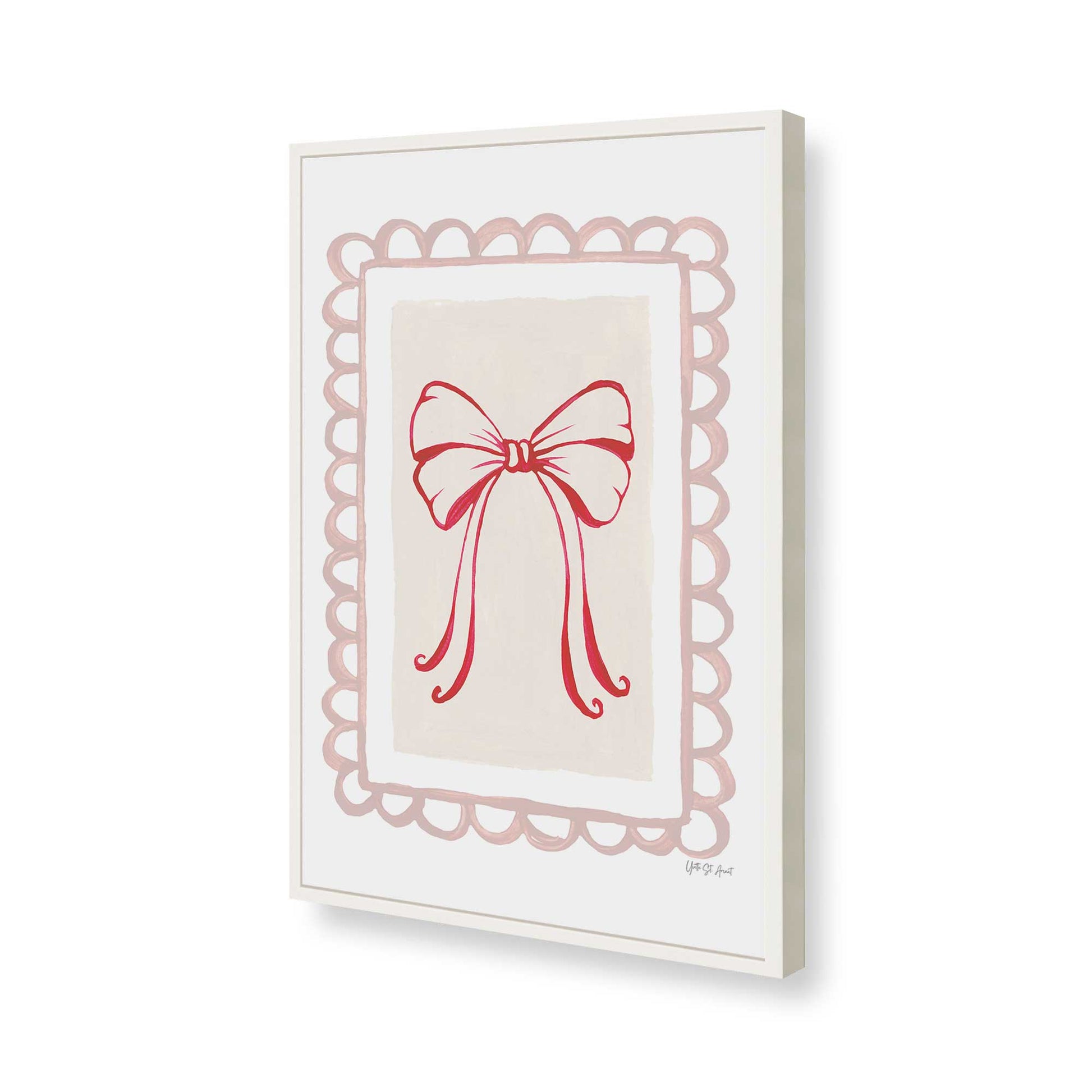 [Color:Opaque White], Picture of art in a Opaque White frame of the corner