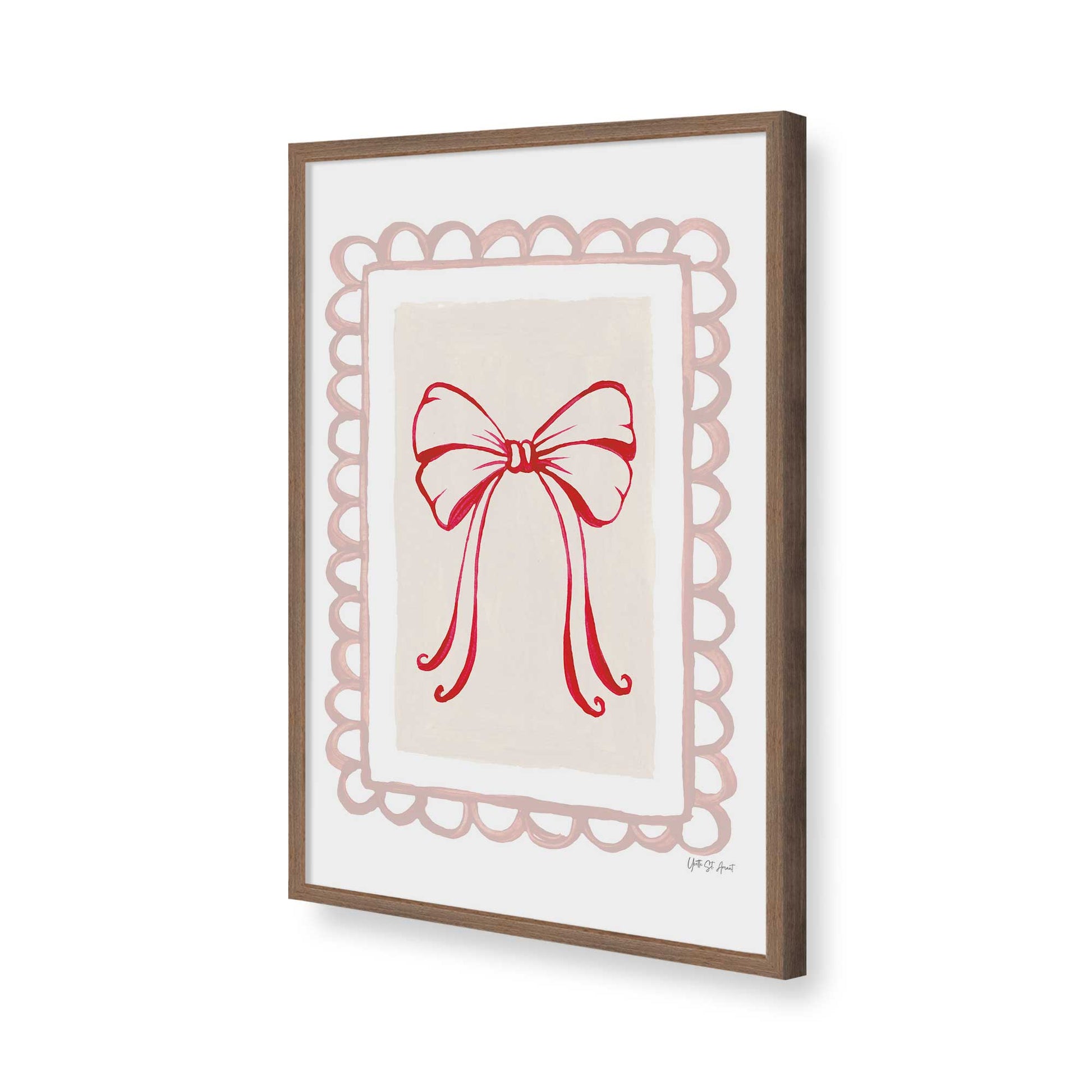 [Color:Walnut], Picture of art in a Walnut frame of the corner