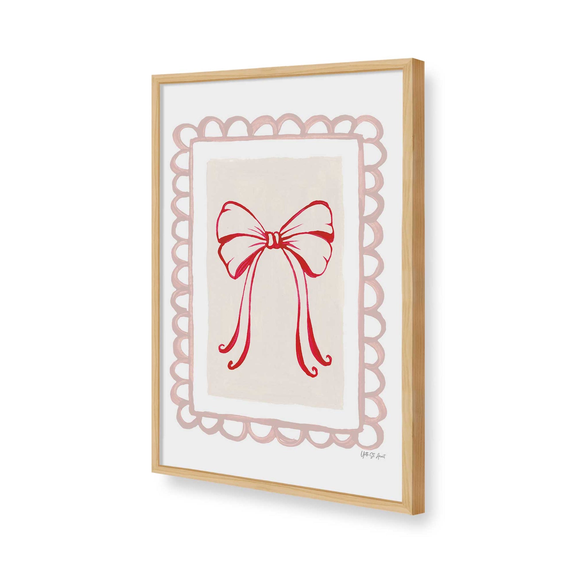 [Color:American Maple], Picture of art in a American Maple frame of the corner