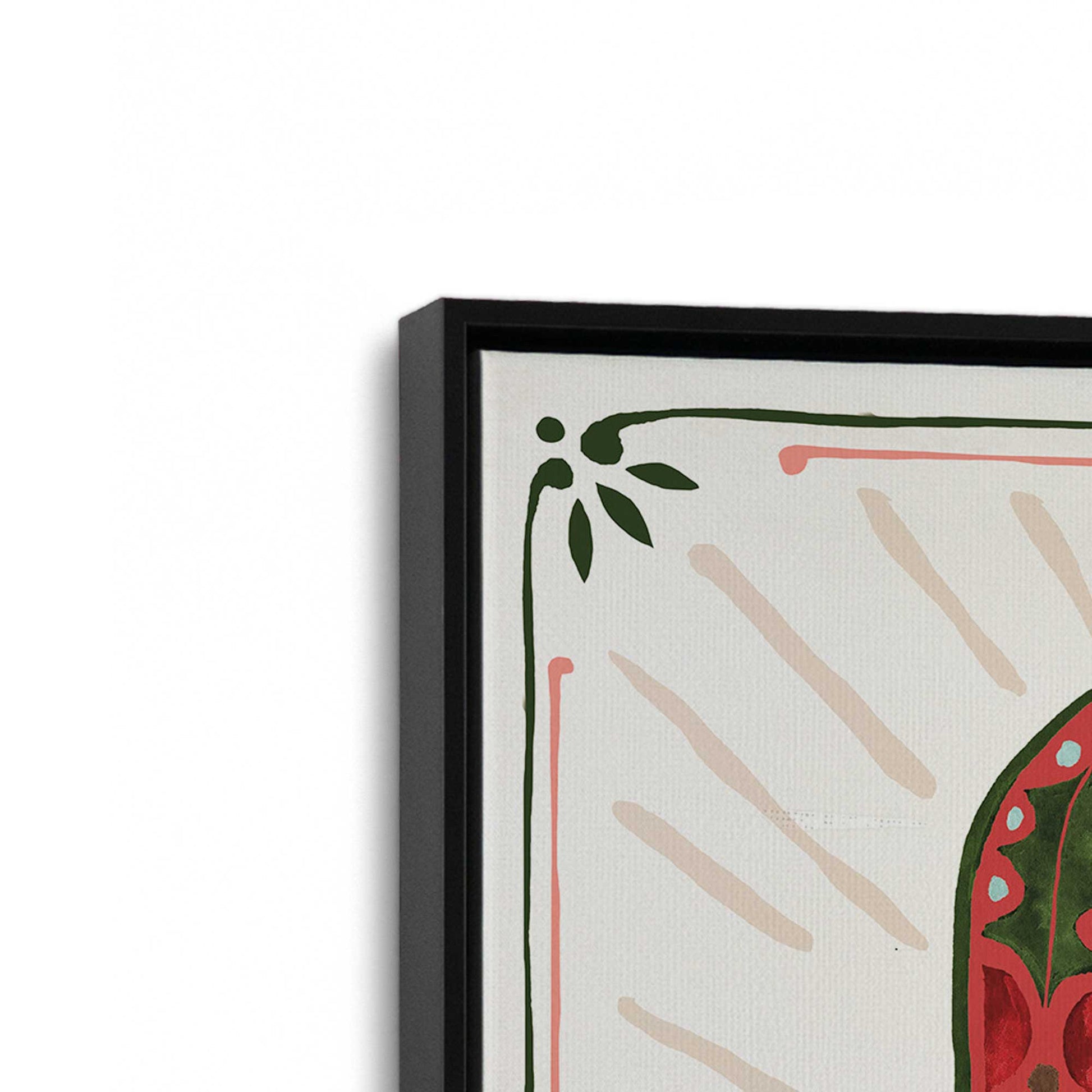 [Color:Satin Black], Picture of art in a Satin Black frame at an angle