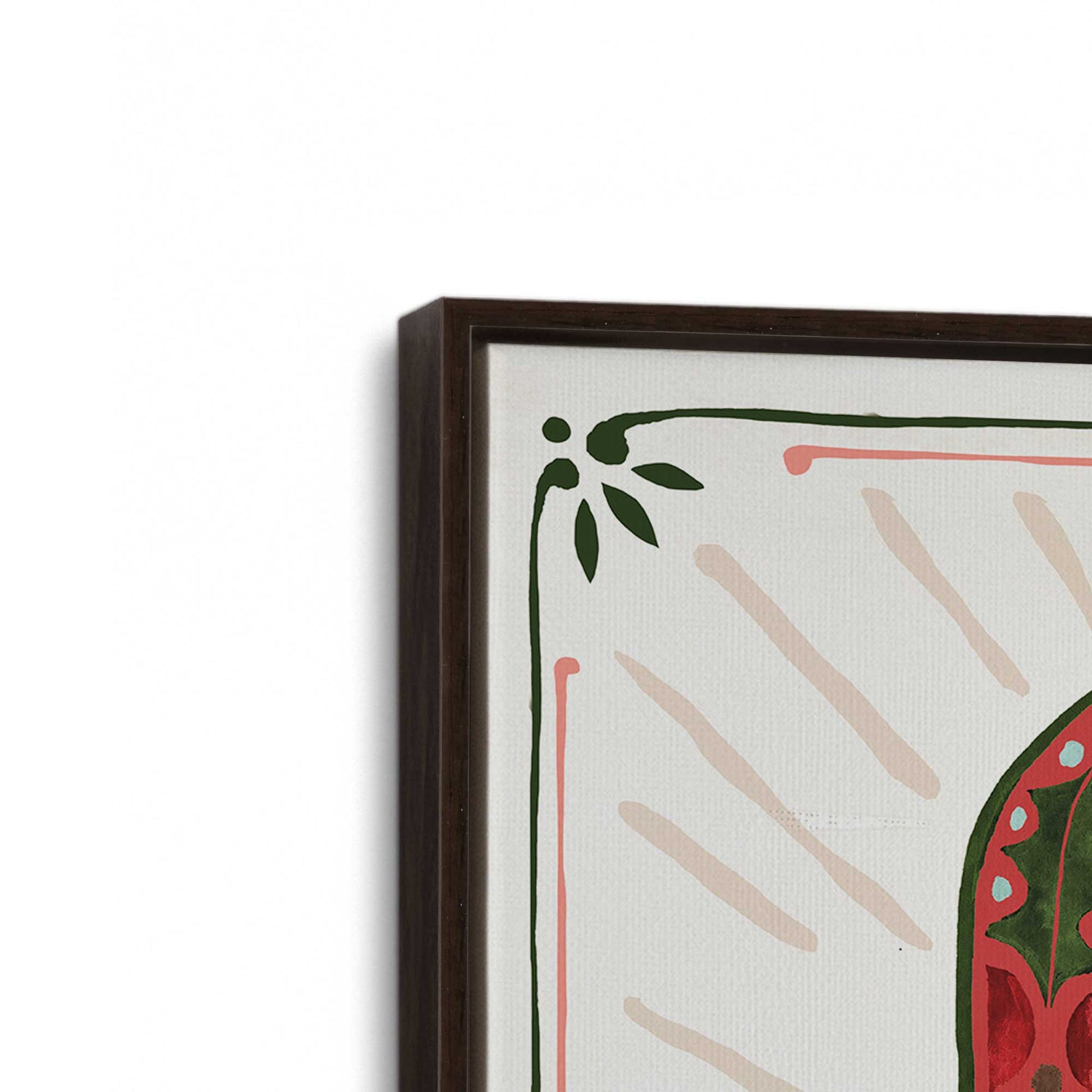 [Color:Espresso], Picture of art in a Espresso frame at an angle