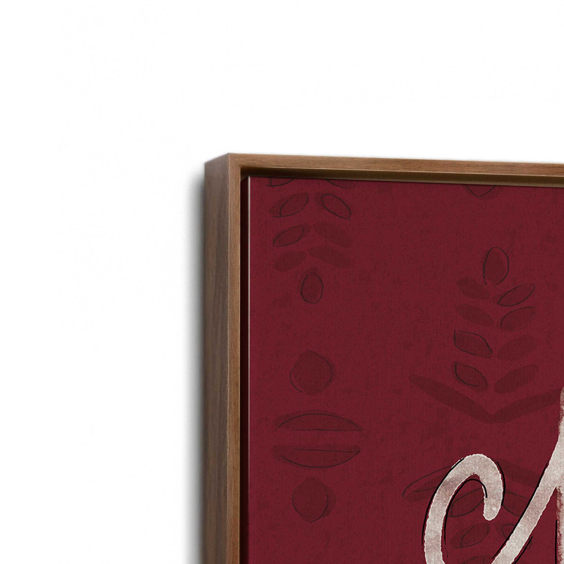 [Color:Walnut], Picture of art in a Walnut frame at an angle