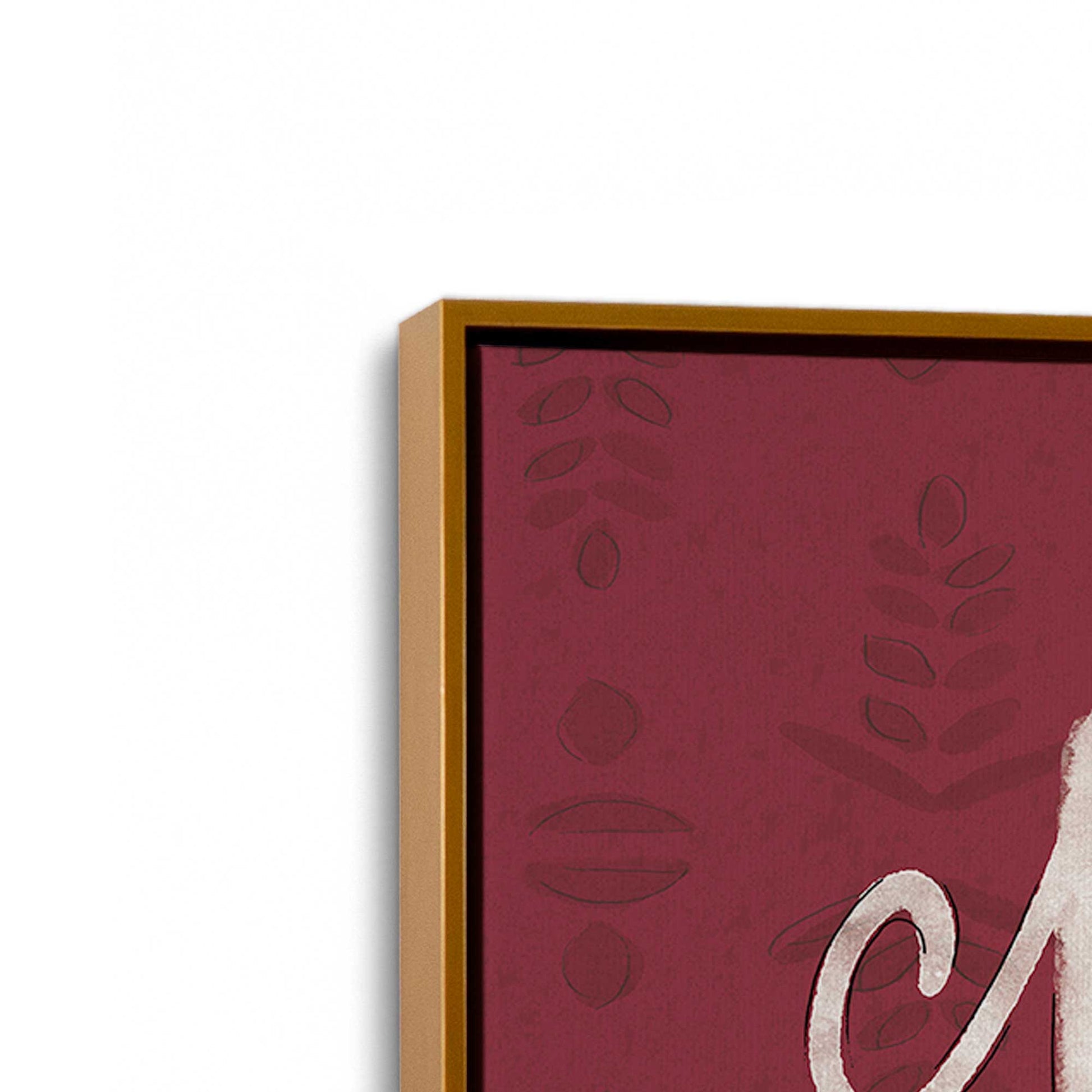 [Color:Polished Gold], Picture of art in a Polished Gold frame at an angle