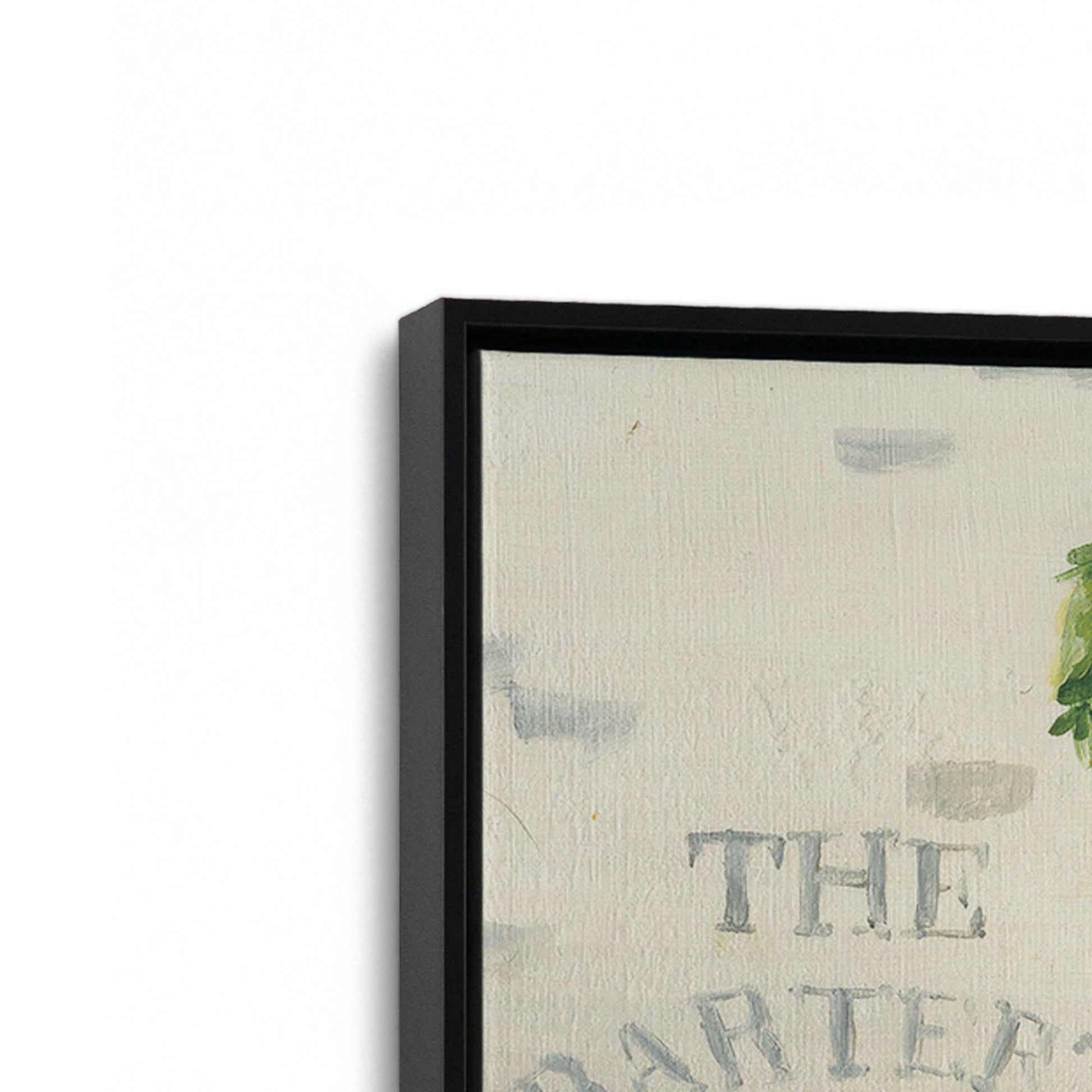 [Color:Satin Black], Picture of art in a Satin Black frame at an angle