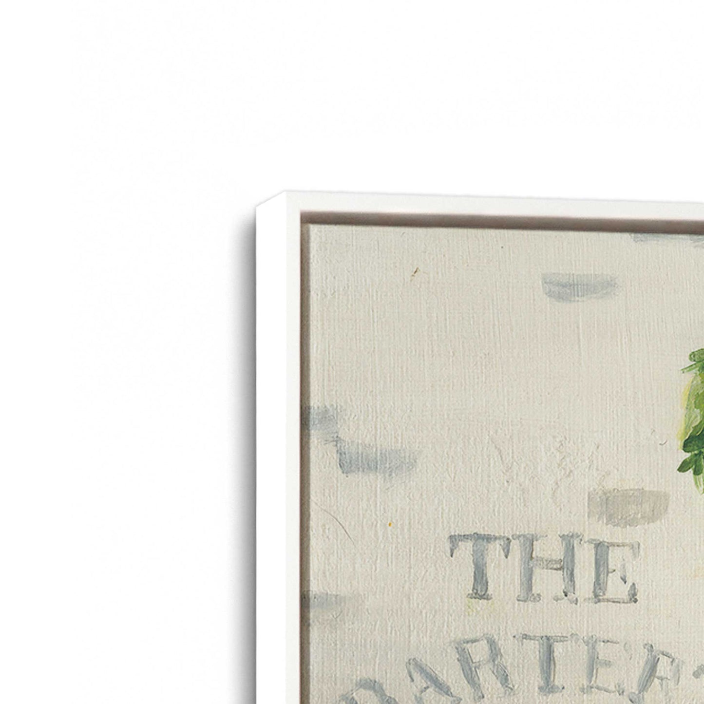 [Color:Opaque White], Picture of art in a White frame at an angle