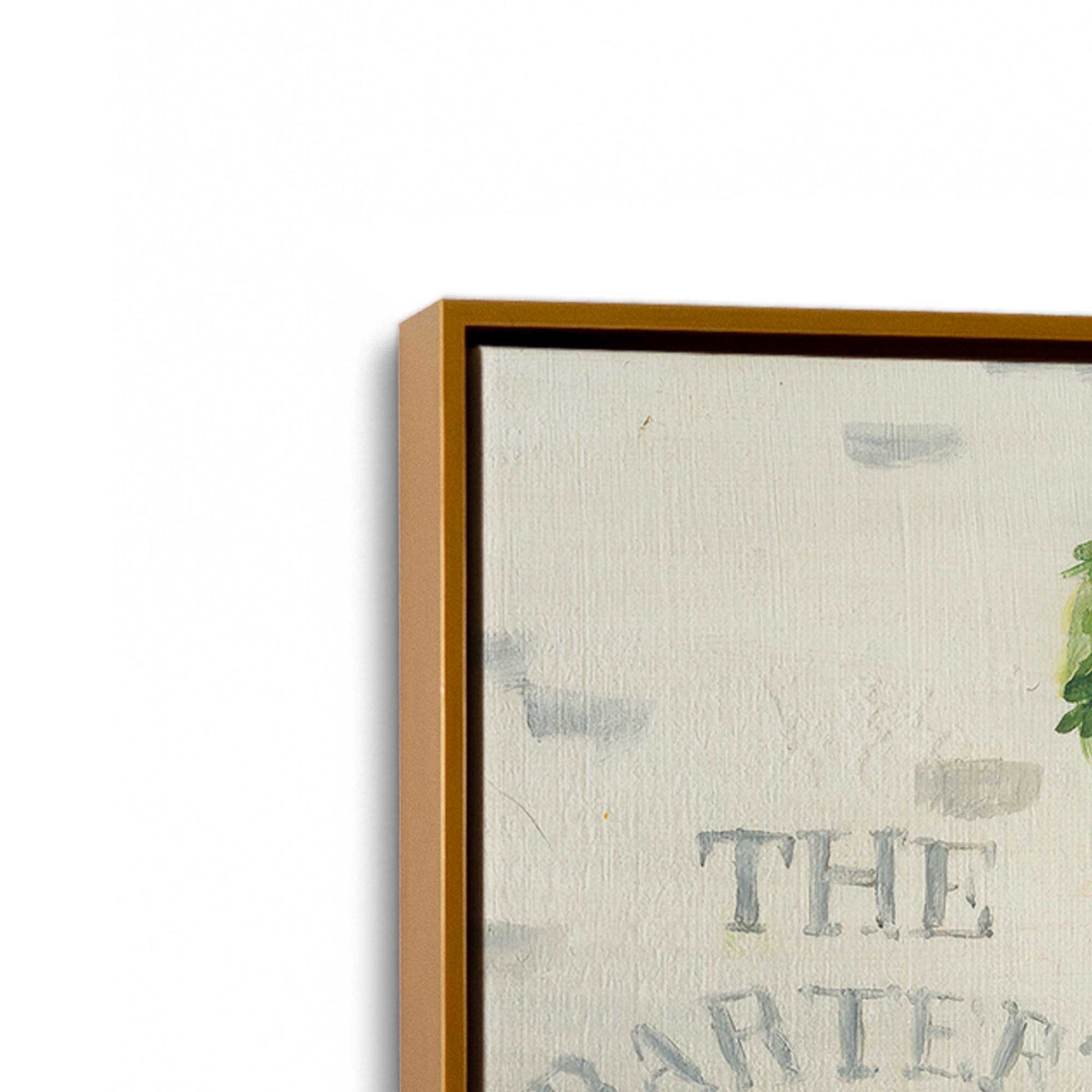 [Color:Polished Gold], Picture of art in a Polished Gold frame at an angle