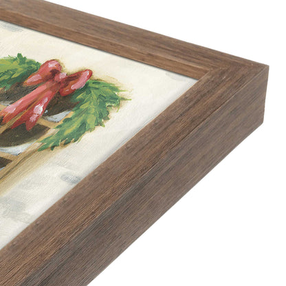 [Color:Walnut], Picture of art in a Walnut frame at an angle