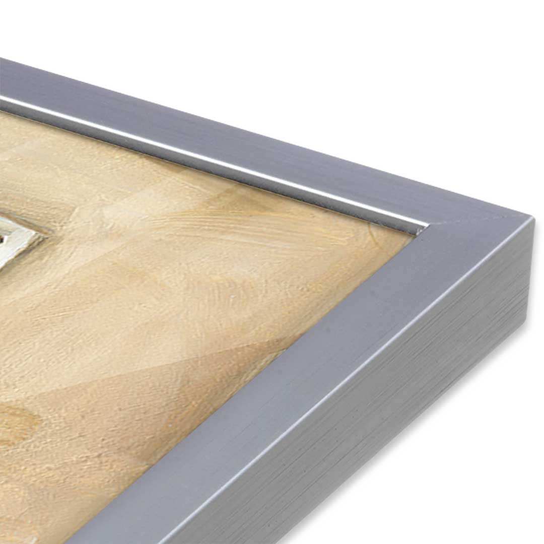 [Color:Polished Chrome], Picture of art in a Polished Chrome frame at an angle