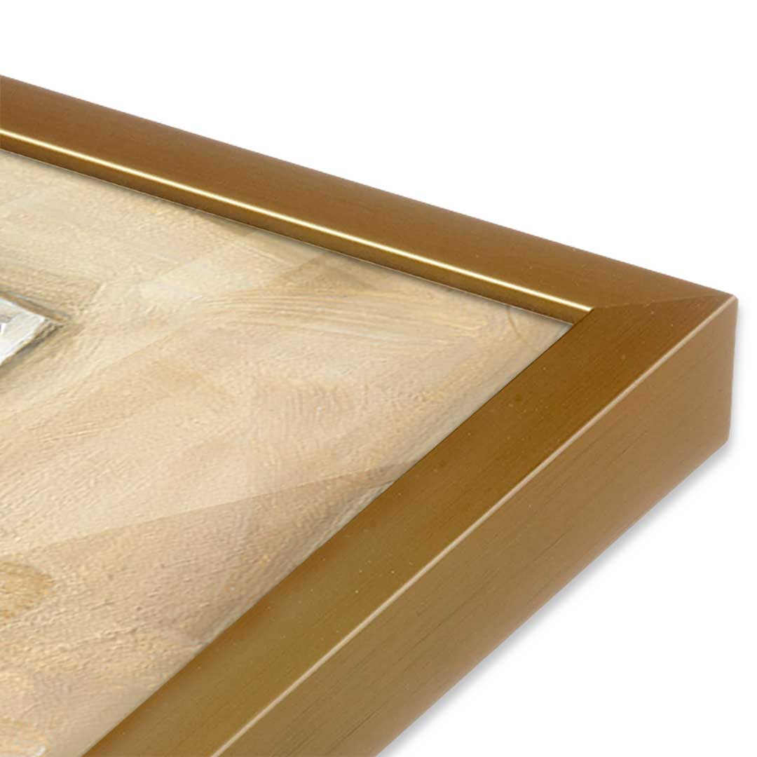 [Color:Polished Gold], Picture of art in a Polished Gold frame at an angle