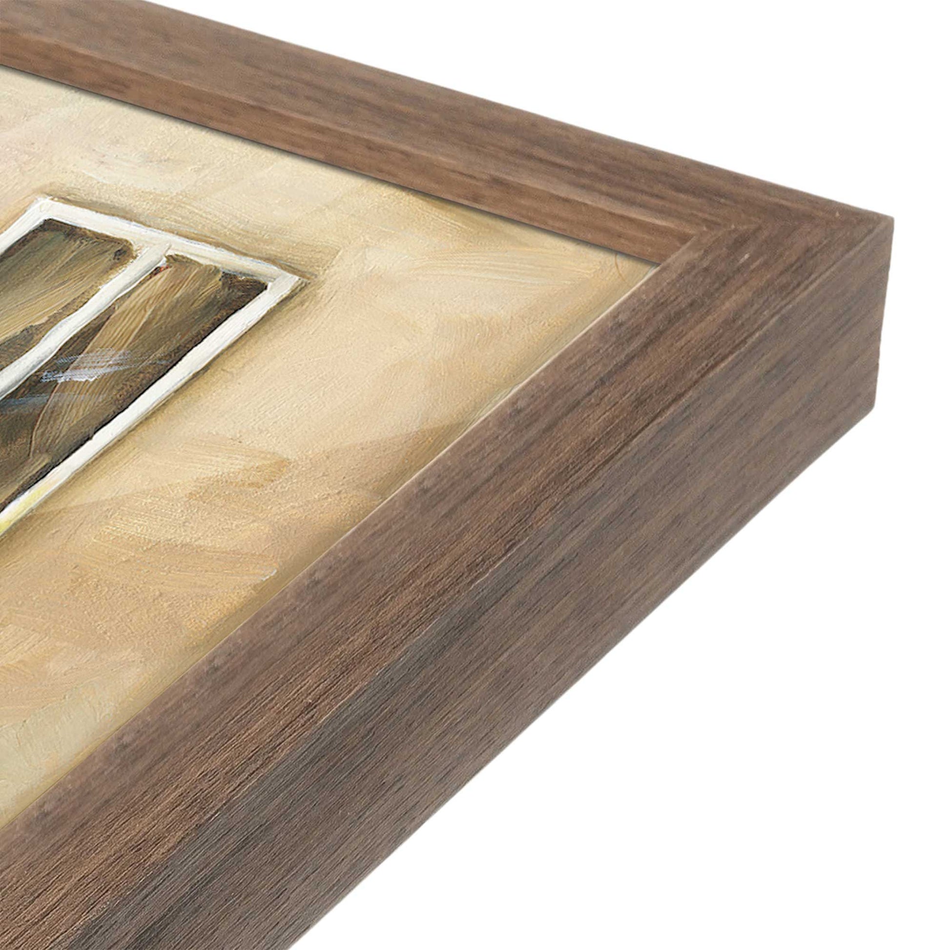 [Color:Walnut], Picture of art in a Walnut frame at an angle