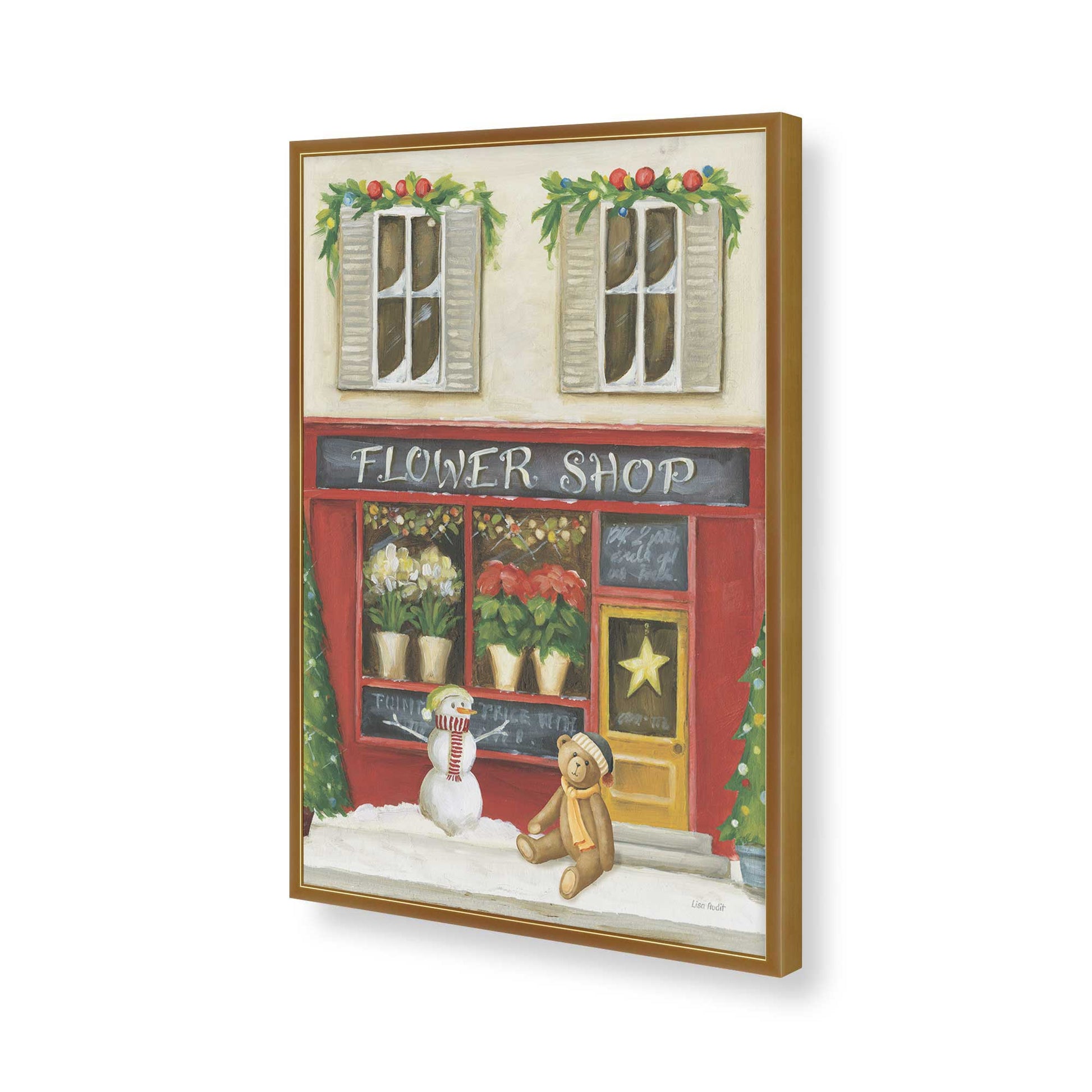 [Color:Polished Gold], Picture of art in a Polished Gold frame of the corner