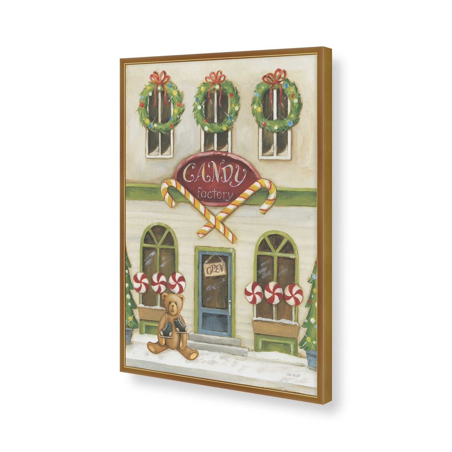 [Color:Polished Gold], Picture of art in a Polished Gold frame of the corner