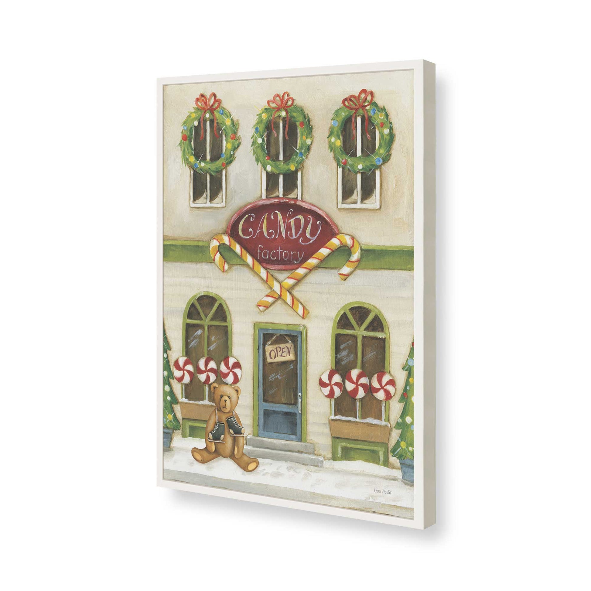 [Color:Opaque White], Picture of art in a Opaque White frame of the corner