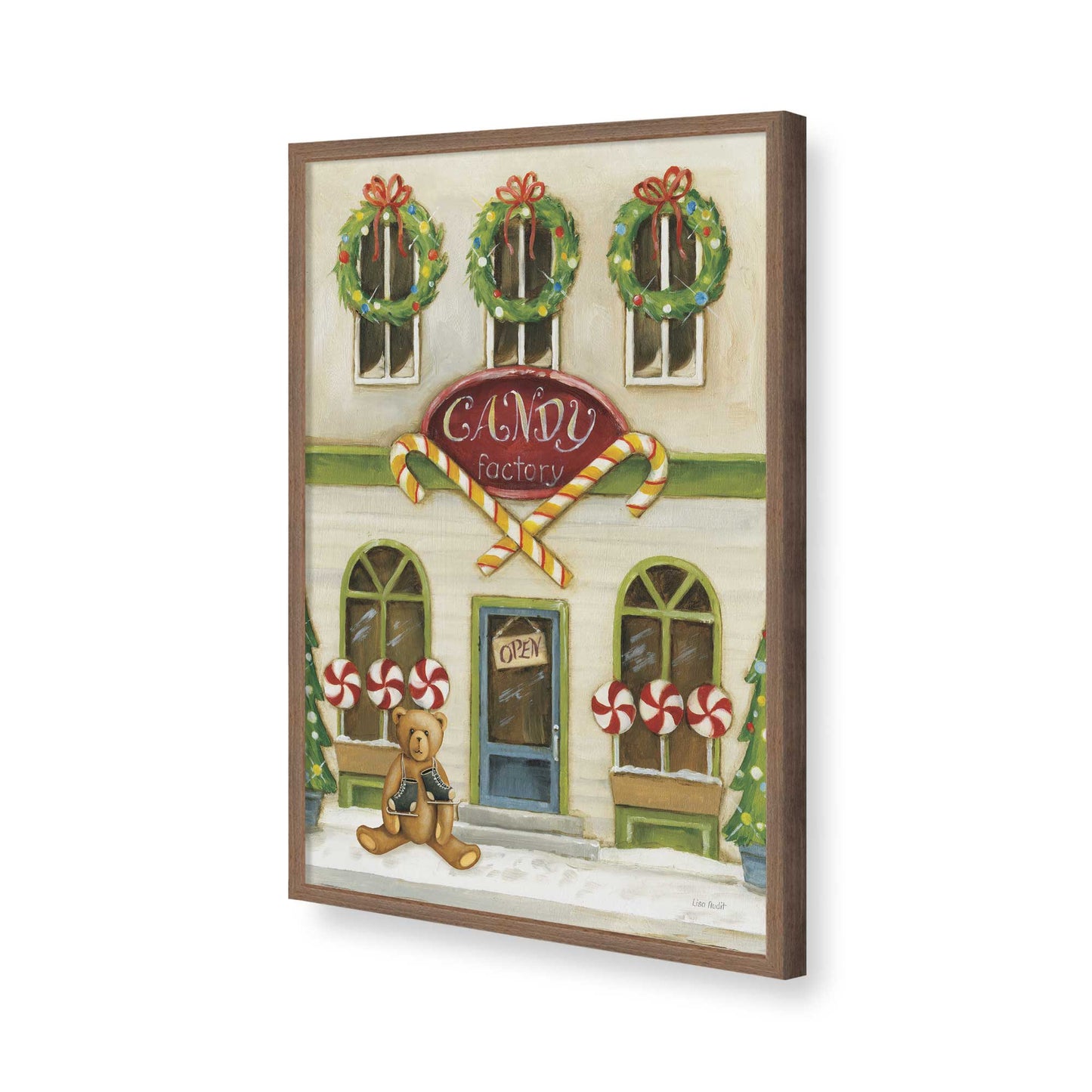 [Color:Walnut], Picture of art in a Walnut frame of the corner