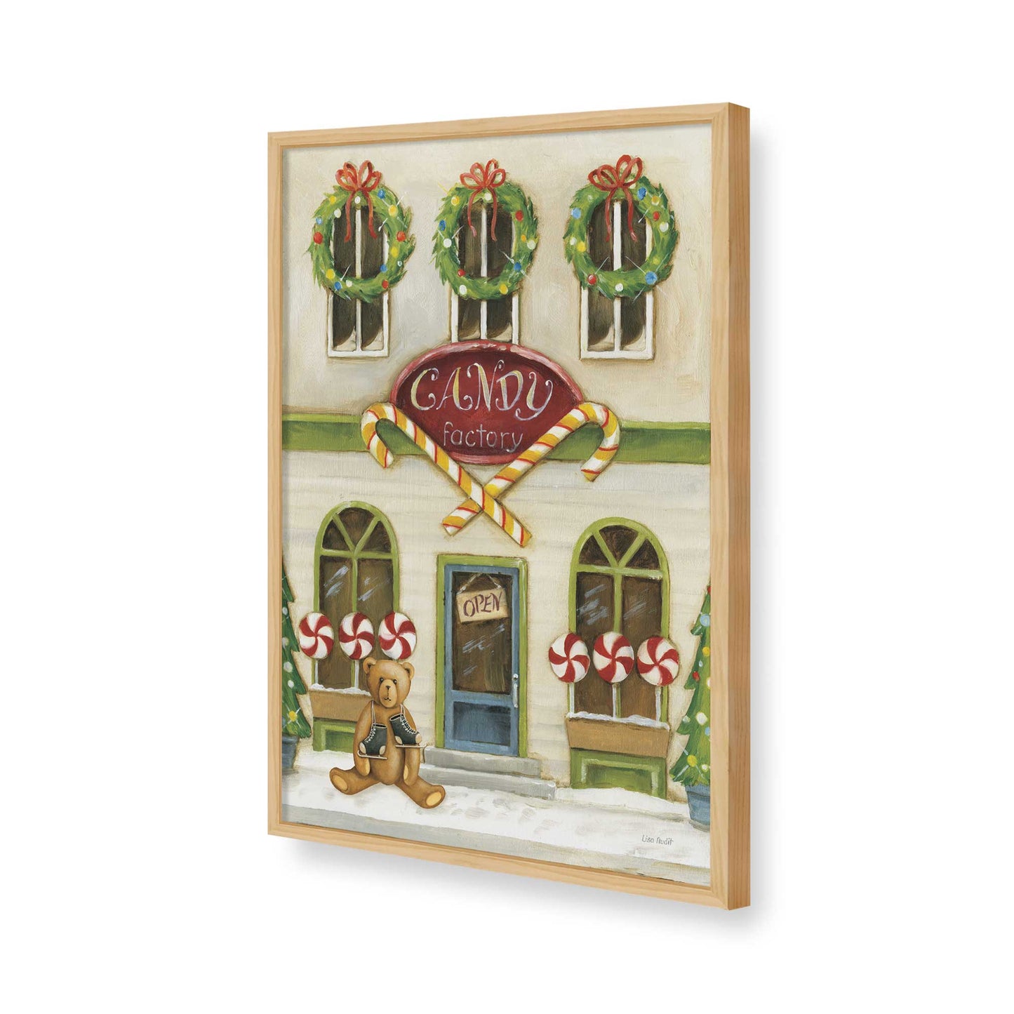 [Color:American Maple], Picture of art in a American Maple frame of the corner