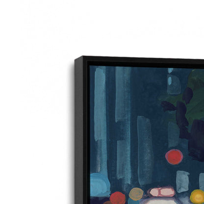 [Color:Satin Black], Picture of art in a Satin Black frame at an angle